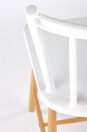 Halmar K419 krzesło biały/naturalny