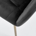 Halmar krzesło z podłokietnikami K306 Czarny/Złoty