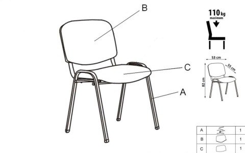 Halmar ISO krzesło chrom/C4 beżowy tkanina / metal sztaplowanie Halmar ISO krzesło chrom/C4 beżowy tkanina / metal sztaplowanie