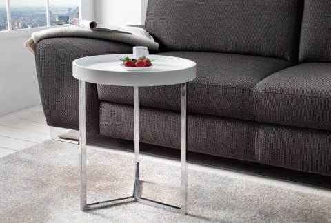 Invicta Interior INVICTA stolik MODULAR 40 biały - podstawa chromowana Invicta Interior INVICTA stolik MODULAR 40 biały - podstawa chromowana