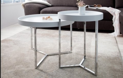 Invicta Interior INVICTA stolik MODULAR 40 biały - podstawa chromowana Invicta Interior INVICTA stolik MODULAR 40 biały - podstawa chromowana