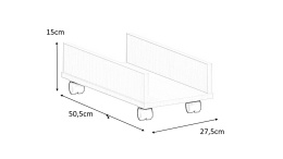 Meble Biurowe Podstawa Silver PC buk bawaria + szara platyna