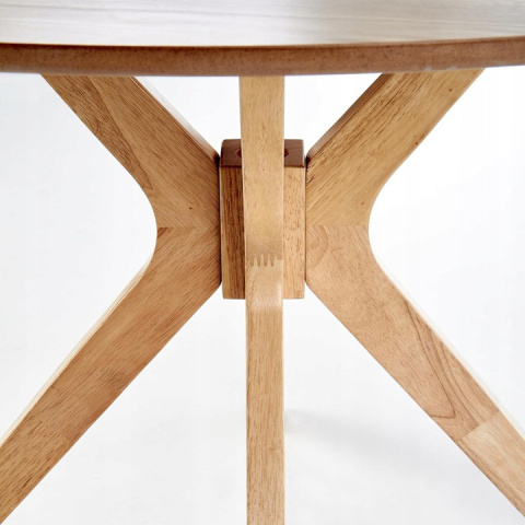 HALMAR stół NICOLAS okrągły dąb naturalny fi120cm blat MDF + okleina naturalna nogi lite drewno HALMAR stół NICOLAS okrągły dąb naturalny fi120cm blat MDF + okleina naturalna nogi lite drewno