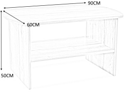 SIGNAL ŁAWA HEKA DĄB WOTAN 90X60 PŁYTA LAMINOWANA