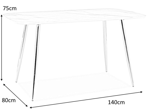 SIGNAL STÓŁ CERES MDF + SZKŁO BIAŁY EFEKT MARMURU/ZŁOTY STELAŻ METAL 140X80 SIGNAL STÓŁ CERES MDF + SZKŁO BIAŁY EFEKT MARMURU/ZŁOTY STELAŻ METAL 140X80