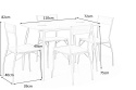 SIGNAL ZESTAW STÓŁ + 4 KRZESŁA MODUS MDF DĄB / CZARNY SIGNAL ZESTAW STÓŁ + 4 KRZESŁA MODUS MDF DĄB / CZARNY
