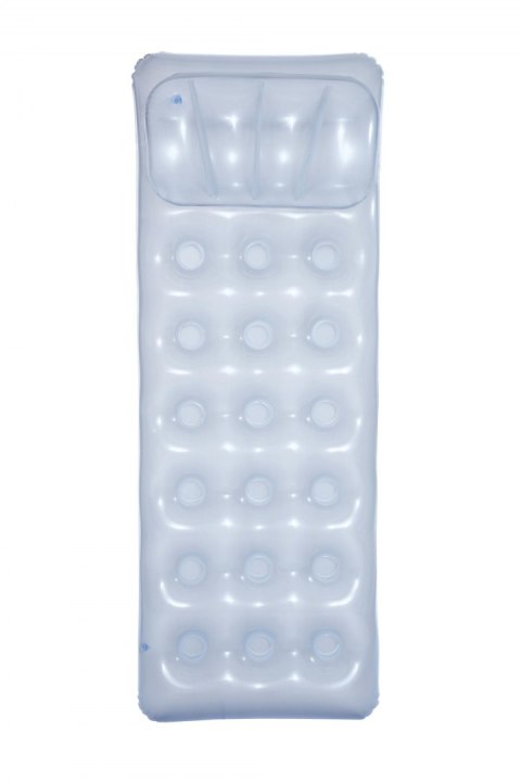 Bestway Bestway 43024 DMUCHANY MATERAC 188cm x 71cm winylowy z poduszką 2 komory powietrzne Przezroczysty Bestway Bestway 43024 DMUCHANY MATERAC 188cm x 71cm winylowy z poduszką 2 komory powietrzne Przezroczysty