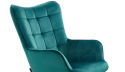 Halmar CASTEL fotel wypoczynkowy czarny / ciemny zielony