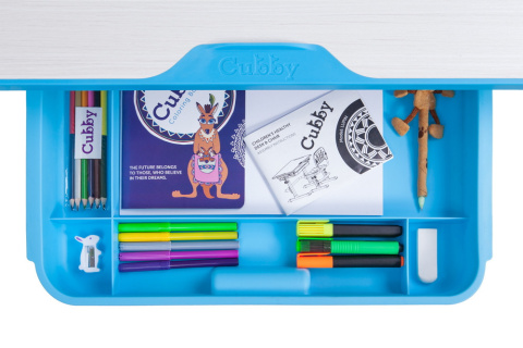 Fun Desk Cubby Lupin Blue zestaw biurko+krzesło regulowane Fun Desk Cubby Lupin Blue zestaw biurko+krzesło regulowane