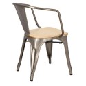 D2.DESIGN Krzesło Paris Arms Wood metal, drewno - sosna naturalna funkcjonalne i wygodne D2.DESIGN Krzesło Paris Arms Wood metal, drewno - sosna naturalna funkcjonalne i wygodne