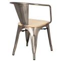 D2.DESIGN Krzesło Paris Arms Wood metal, drewno - sosna naturalna funkcjonalne i wygodne D2.DESIGN Krzesło Paris Arms Wood metal, drewno - sosna naturalna funkcjonalne i wygodne