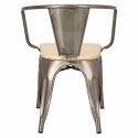 D2.DESIGN Krzesło Paris Arms Wood metal, drewno - sosna naturalna funkcjonalne i wygodne D2.DESIGN Krzesło Paris Arms Wood metal, drewno - sosna naturalna funkcjonalne i wygodne