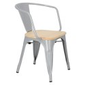 D2.DESIGN Krzesło Paris Arms Wood szare sosna natu ralna D2.DESIGN Krzesło Paris Arms Wood szare sosna natu ralna