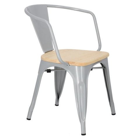 D2.DESIGN Krzesło Paris Arms Wood szare sosna natu ralna D2.DESIGN Krzesło Paris Arms Wood szare sosna natu ralna