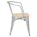 D2.DESIGN Krzesło Paris Arms Wood szare sosna natu ralna D2.DESIGN Krzesło Paris Arms Wood szare sosna natu ralna