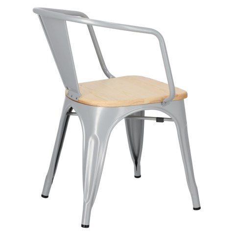 D2.DESIGN Krzesło Paris Arms Wood szare sosna natu ralna D2.DESIGN Krzesło Paris Arms Wood szare sosna natu ralna