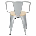 D2.DESIGN Krzesło Paris Arms Wood szare sosna natu ralna D2.DESIGN Krzesło Paris Arms Wood szare sosna natu ralna