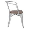 D2.DESIGN Krzesło Paris Arms Wood szare sosna orze ch D2.DESIGN Krzesło Paris Arms Wood szare sosna orze ch