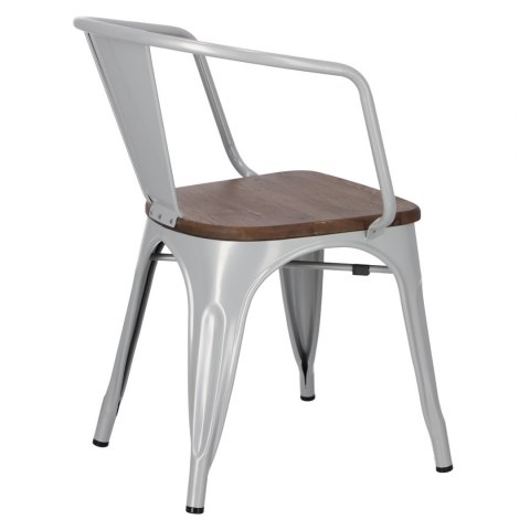 D2.DESIGN Krzesło Paris Arms Wood szare sosna orze ch D2.DESIGN Krzesło Paris Arms Wood szare sosna orze ch
