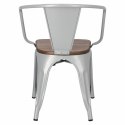 D2.DESIGN Krzesło Paris Arms Wood szare sosna orze ch D2.DESIGN Krzesło Paris Arms Wood szare sosna orze ch