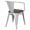 D2.DESIGN Krzesło Paris Arms Wood szare sosna szcz otkowana D2.DESIGN Krzesło Paris Arms Wood szare sosna szcz otkowana