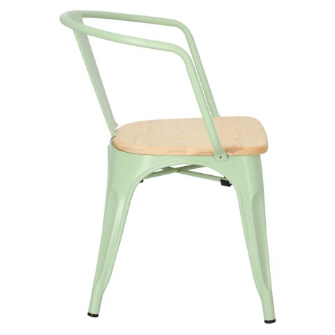 D2.DESIGN Krzesło Paris Arms Wood metalowe zielone, drewno sosnowe - naturalny D2.DESIGN Krzesło Paris Arms Wood metalowe zielone, drewno sosnowe - naturalny