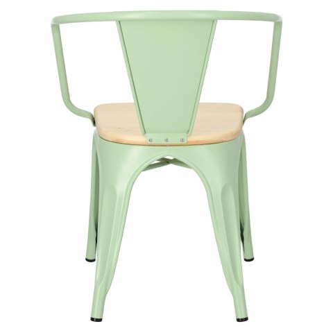 D2.DESIGN Krzesło Paris Arms Wood metalowe zielone, drewno sosnowe - naturalny D2.DESIGN Krzesło Paris Arms Wood metalowe zielone, drewno sosnowe - naturalny