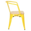 D2.DESIGN Krzesło Paris Arms Wood żółte sosna natu ralna D2.DESIGN Krzesło Paris Arms Wood żółte sosna natu ralna