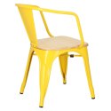 D2.DESIGN Krzesło Paris Arms Wood żółte sosna natu ralna D2.DESIGN Krzesło Paris Arms Wood żółte sosna natu ralna