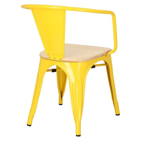 D2.DESIGN Krzesło Paris Arms Wood żółte sosna natu ralna D2.DESIGN Krzesło Paris Arms Wood żółte sosna natu ralna