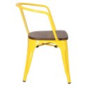 D2.DESIGN Krzesło Paris Arms Wood żółte sosna orze ch D2.DESIGN Krzesło Paris Arms Wood żółte sosna orze ch