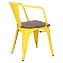 D2.DESIGN Krzesło Paris Arms Wood żółte sosna orze ch D2.DESIGN Krzesło Paris Arms Wood żółte sosna orze ch