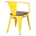 D2.DESIGN Krzesło Paris Arms Wood żółte sosna orze ch D2.DESIGN Krzesło Paris Arms Wood żółte sosna orze ch