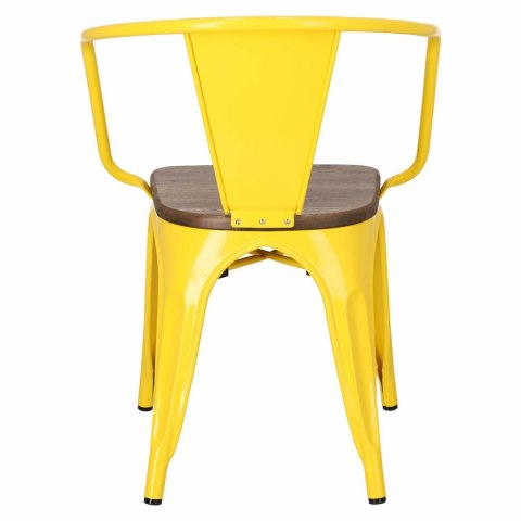D2.DESIGN Krzesło Paris Arms Wood żółte sosna orze ch D2.DESIGN Krzesło Paris Arms Wood żółte sosna orze ch