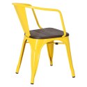 D2.DESIGN Krzesło Paris Arms Wood żółte sosna szcz otkowana D2.DESIGN Krzesło Paris Arms Wood żółte sosna szcz otkowana
