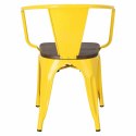 D2.DESIGN Krzesło Paris Arms Wood żółte sosna szcz otkowana D2.DESIGN Krzesło Paris Arms Wood żółte sosna szcz otkowana