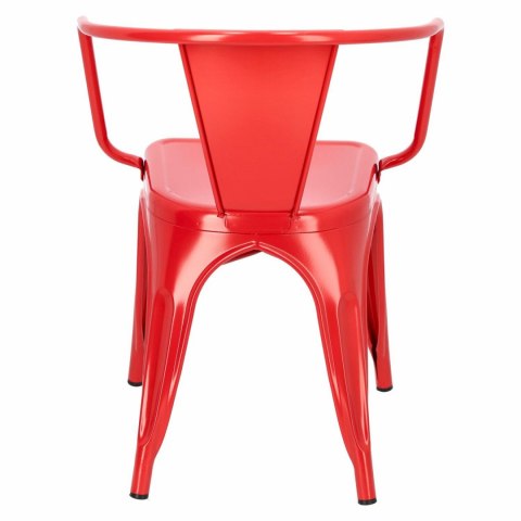 D2.DESIGN Krzesło Paris Arms metalowe czerwone inspirowane Tolix, można sztaplować D2.DESIGN Krzesło Paris Arms metalowe czerwone inspirowane Tolix, można sztaplować