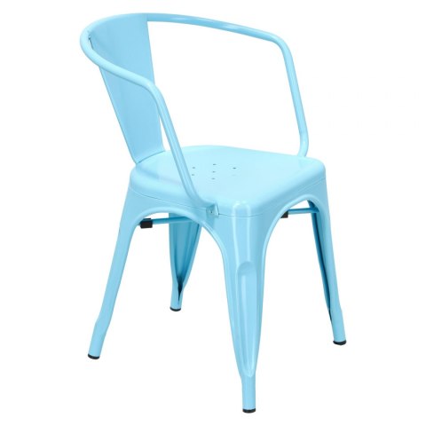 D2.DESIGN Krzesło Paris Arms niebieskie metalowe, inspirowane Tolix, można sztaplować D2.DESIGN Krzesło Paris Arms niebieskie metalowe, inspirowane Tolix, można sztaplować