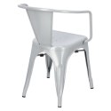 D2.DESIGN Krzesło Paris Arms metalowe szare inspirowane Tol ix, można sztaplować D2.DESIGN Krzesło Paris Arms metalowe szare inspirowane Tol ix, można sztaplować