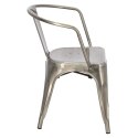 D2.DESIGN Krzesło Paris Arms w kolorze metalu inspirowane Tolix, metalowe, sztaplowanie D2.DESIGN Krzesło Paris Arms w kolorze metalu inspirowane Tolix, metalowe, sztaplowanie