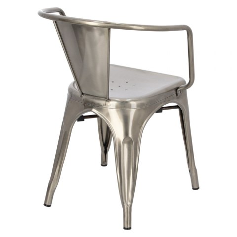D2.DESIGN Krzesło Paris Arms w kolorze metalu inspirowane Tolix, metalowe, sztaplowanie D2.DESIGN Krzesło Paris Arms w kolorze metalu inspirowane Tolix, metalowe, sztaplowanie