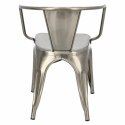D2.DESIGN Krzesło Paris Arms w kolorze metalu inspirowane Tolix, metalowe, sztaplowanie D2.DESIGN Krzesło Paris Arms w kolorze metalu inspirowane Tolix, metalowe, sztaplowanie
