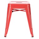 STOŁEK TABORET Paris CZERWONY inspirowany Tolix D2.DESIGN METALOWY Z PRAKTYCZNYM UCHWYTEM STOŁEK TABORET Paris CZERWONY inspirowany Tolix D2.DESIGN METALOWY Z PRAKTYCZNYM UCHWYTEM