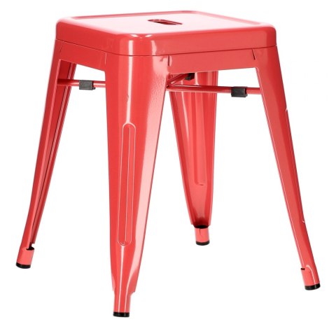 STOŁEK TABORET Paris CZERWONY inspirowany Tolix D2.DESIGN METALOWY Z PRAKTYCZNYM UCHWYTEM STOŁEK TABORET Paris CZERWONY inspirowany Tolix D2.DESIGN METALOWY Z PRAKTYCZNYM UCHWYTEM