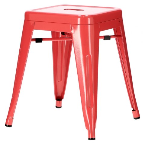 STOŁEK TABORET Paris CZERWONY inspirowany Tolix D2.DESIGN METALOWY Z PRAKTYCZNYM UCHWYTEM STOŁEK TABORET Paris CZERWONY inspirowany Tolix D2.DESIGN METALOWY Z PRAKTYCZNYM UCHWYTEM
