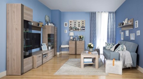 Meble Forte LOCARNO LCRS821-N92 Szafa ubraniowa Dąb/Szary Meble Forte LOCARNO LCRS821-N92 Szafa ubraniowa Dąb/Szary
