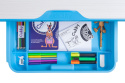 Fun Desk Cubby Karo Blue BIURKO+KRZESŁO regulowane Białe Niebieskie dla dziecka