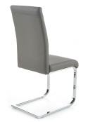Halmar K85 krzesło do jadalni na płozach popiel ekoskóra, metal