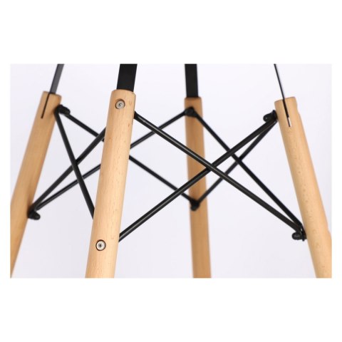 Intesi Stół DTW okrągły fi 80 cm, blat biały MDF lakierowany podstawa drewno bukowe metalowe łączenia lakierowane na czarno Intesi Stół DTW okrągły fi 80 cm, blat biały MDF lakierowany podstawa drewno bukowe metalowe łączenia lakierowane na czarno