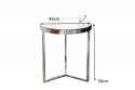 Invicta Interior INVICTA stolik ART DECO 50 cm srebrny - szkło, metal Invicta Interior INVICTA stolik ART DECO 50 cm srebrny - szkło, metal